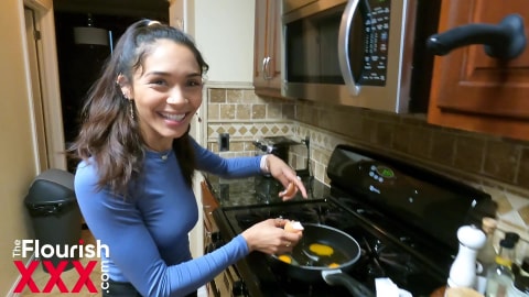 Margarita Lopez gets kitchen fucked when cooking